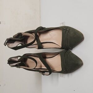 Olive Green Suede Stilletos Size 8 from Charles By Charles David